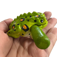 Load image into Gallery viewer, 1.5&quot; Wooden Musical Frog - Fern Design (Percussion Instrument)