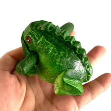Load image into Gallery viewer, 2&quot; Wooden Musical Frog - Green Tree Design (Percussion Instrument)
