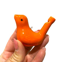 Load image into Gallery viewer, Ceramic Water Whistle Wind Instrument Orange Bird