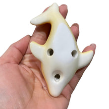 Load image into Gallery viewer, Happy Ceramic Dolphin Ocarina Orange