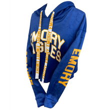 Load image into Gallery viewer, Emory Varsity Furry Hoodie