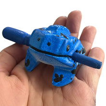 Load image into Gallery viewer, 1.5&quot; Wooden Musical Frog - Sky Design (Percussion Instrument)