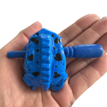 Load image into Gallery viewer, 1.5&quot; Wooden Musical Frog - Sky Design (Percussion Instrument)