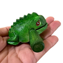 Load image into Gallery viewer, 1.5&quot; Wooden Musical Frog - Green Tree Design (Percussion Instrument)
