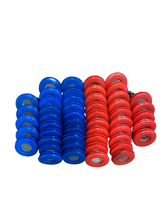 Load image into Gallery viewer, 25 Red &amp; 25 Blue Poly Seal With Filter Gladhand 50 PACK | 10017RBF