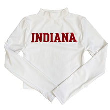 Load image into Gallery viewer, Indiana Hoosiers White Mock Neck Top
