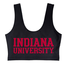 Load image into Gallery viewer, Indiana Hoosiers Black Crop Top