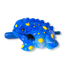 Load image into Gallery viewer, 1.5&quot; Wooden Musical Frog - Sea Design (Percussion Instrument)