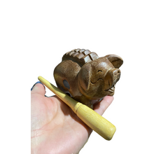 Load image into Gallery viewer, 5" Wooden Musical Pig Percussion Instrument
