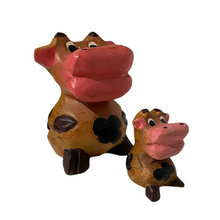 Load image into Gallery viewer, Painted Wooden Musical Whistle Cartoon Cow Percussion Instrument
