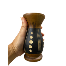 Load image into Gallery viewer, Handcrafted Mango Wood Vase dots style