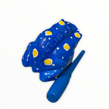 Load image into Gallery viewer, 3&quot; Medium Painted Winter Frog Musical  Percussion Instrument