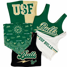 Load image into Gallery viewer, USF Green Crop Tank Top