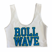 Load image into Gallery viewer, Tulane Roll Wave Crop Tank Top