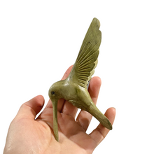Load image into Gallery viewer, Green Wood Hummingbird Figurine Decoration