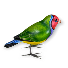 Load image into Gallery viewer, Wooden Hand-painted Red Finch Bird Figurine Decoration