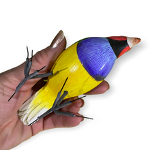 Load image into Gallery viewer, Wooden Hand-painted Red Finch Bird Figurine Decoration