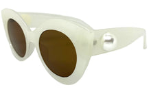 Load image into Gallery viewer, Retro Cat Eye Sunglasses with Pearl Accent