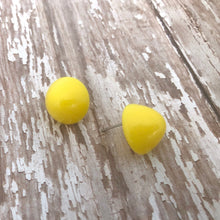 Load image into Gallery viewer, Yellow Gumdrop Stud Earring