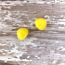 Load image into Gallery viewer, Yellow Gumdrop Stud Earring