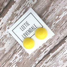 Load image into Gallery viewer, Yellow Gumdrop Stud Earring