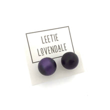 Load image into Gallery viewer, Purple Moonglow Jumbo Ball Stud Earrings
