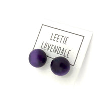 Load image into Gallery viewer, Purple Moonglow Jumbo Ball Stud Earrings