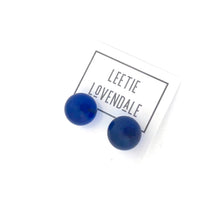 Load image into Gallery viewer, Capri Blue Transparent Jumbo Ball Stud Earrings