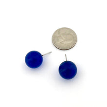 Load image into Gallery viewer, Capri Blue Transparent Jumbo Ball Stud Earrings
