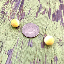 Load image into Gallery viewer, Light Yellow Catseye Moonglow Ball Stud Earrings