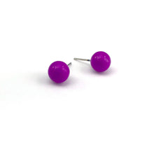 Load image into Gallery viewer, Violet Petite Lucite Ball Stud Earrings