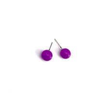 Load image into Gallery viewer, Violet Petite Lucite Ball Stud Earrings