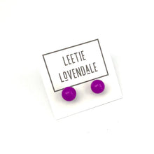 Load image into Gallery viewer, Violet Petite Lucite Ball Stud Earrings