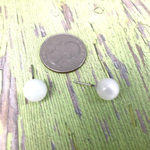 Load image into Gallery viewer, White Moonglow Ball Stud Earrings