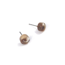 Load image into Gallery viewer, Beige &amp; Brown Swirl Stud Earrings