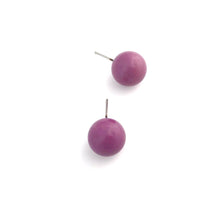 Load image into Gallery viewer, Bright Purple Ball Stud Earrings