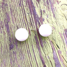 Load image into Gallery viewer, White Jumbo Ball Stud Earrings