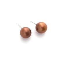 Load image into Gallery viewer, Copper Metallic Jumbo Ball Stud Earrings