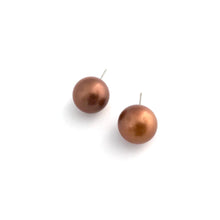 Load image into Gallery viewer, Copper Metallic Jumbo Ball Stud Earrings