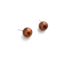 Load image into Gallery viewer, Copper Metallic Jumbo Ball Stud Earrings