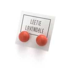Load image into Gallery viewer, Dark Orange Jumbo Ball Stud Earrings