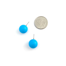 Load image into Gallery viewer, Turquoise Jumbo Ball Stud Earrings