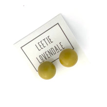 Load image into Gallery viewer, Chartreuse Jumbo Ball Stud Earrings