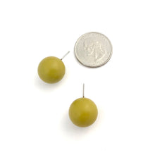 Load image into Gallery viewer, Chartreuse Jumbo Ball Stud Earrings