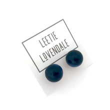 Load image into Gallery viewer, Slate Blue Moonglow Ball Stud Earrings