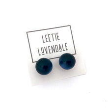 Load image into Gallery viewer, Slate Blue Moonglow Ball Stud Earrings