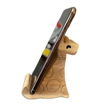 Load image into Gallery viewer, Wooden Giraffe Phone Holder
