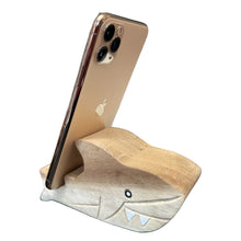 Load image into Gallery viewer, Wooden Shark Phone Holder