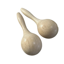 Load image into Gallery viewer, Set of 2 Wooden Maracas – Montessori Rhythm Instrument for Kids’ Music Learning