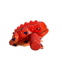 Load image into Gallery viewer, 4" Wooden Musical Frog - Berry Design (Percussion Instrument)